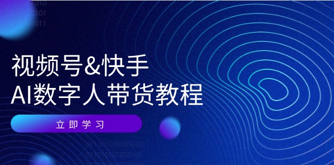 视频号快手AI数字人带货教程：认知、技术、运营、拓展与资源变现-皮皮网创