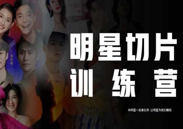 王子·明星切片线上训练营（2023），和明星一起拿红利，让明星为我们赚钱-皮皮网创