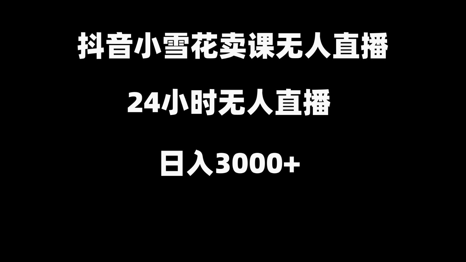 抖音小雪花卖缝补收纳教学视频课程，无人直播日入3000+-皮皮网创