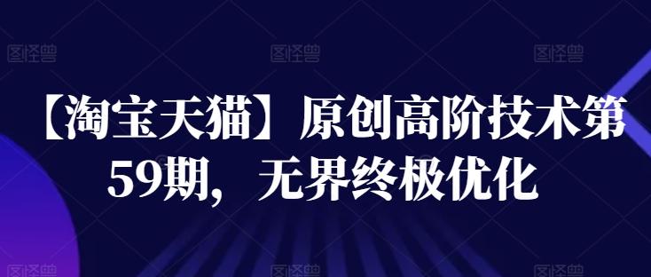 【淘宝天猫】原创高阶技术第59期，无界终极优化-皮皮网创