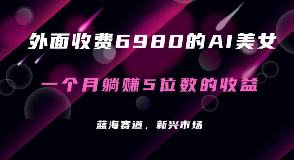 外面收费6980的AI美女项目！每月躺赚5位数收益(教程+素材+工具)【揭秘】-皮皮网创