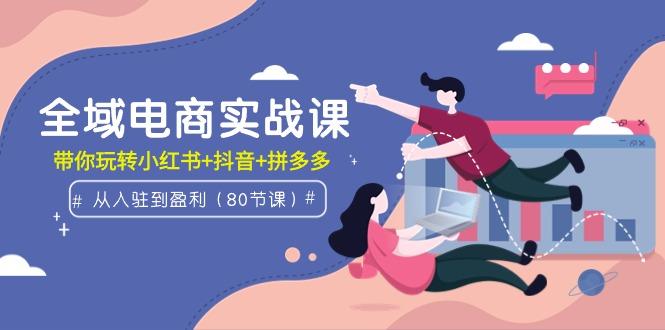 (9529期)全域电商实战课：从入驻到盈利，带你玩转小红书+抖音+拼多多(80节课)-皮皮网创