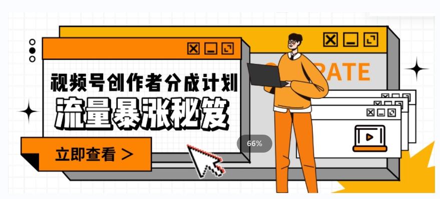 一条视频收益3000+，一条作品涨粉2000+，视频号流量爆炸·的秘籍-皮皮网创