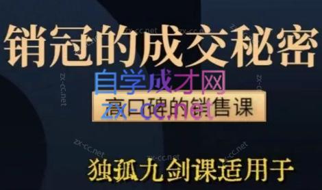 李老师·实战派销售视频课|孤独九剑-皮皮网创