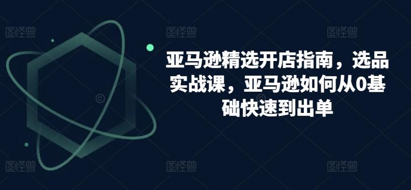 亚马逊精选开店指南，选品实战课，亚马逊如何从0基础快速到出单-皮皮网创