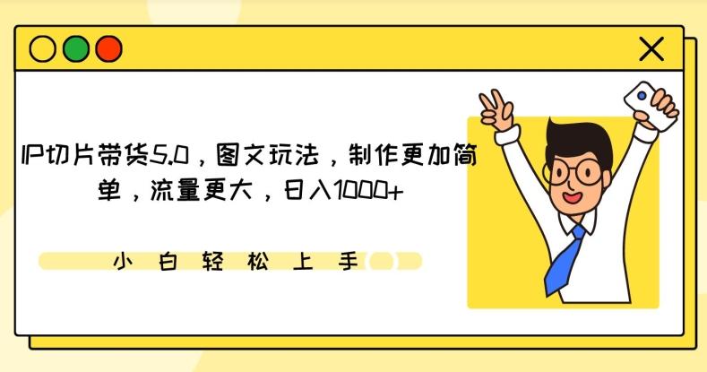 IP切片带货5.0，图文玩法，制作更加简单，流量更大，日入1000+【揭秘】-皮皮网创