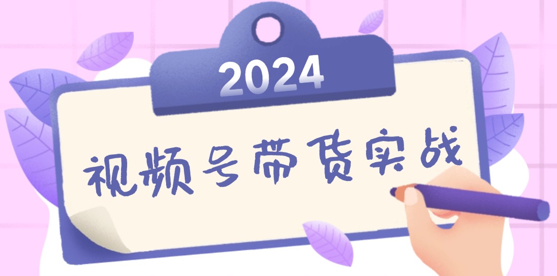 2024视频号最新带货实战课：无人直播/书单号卖货/个人IP口播 (附资料素材-皮皮网创
