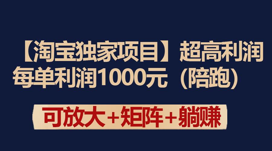(9413期)【淘宝独家项目】超高利润：每单利润1000元-皮皮网创
