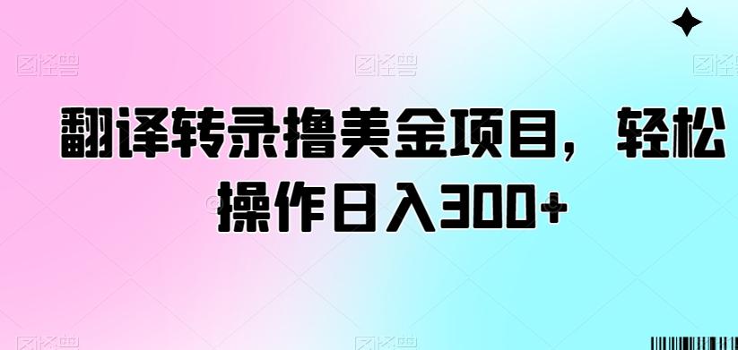 翻译转录撸美金项目，轻松操作日入300+【揭秘】-皮皮网创