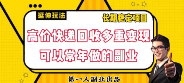 高价快递回收多重变现玩法，不需要推广，完全靠自己多劳多得-皮皮网创