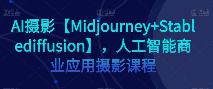 AI摄影【Midjourney+Stablediffusion】，人工智能商业应用摄影课程-皮皮网创