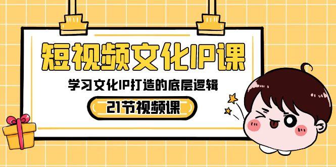短视频文化IP课，学习文化IP打造的底层逻辑(21节课)-皮皮网创