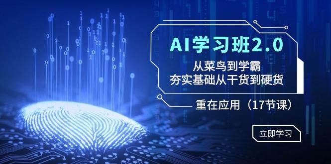 AI学习班2.0：从菜鸟到学霸，夯实基础从干货到硬货，重在应用(17节课)-皮皮网创