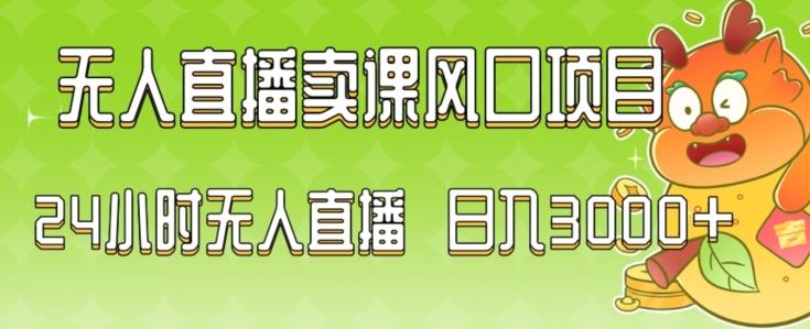 2024最新玩法无人直播卖课风口项目，全天无人直播，小白轻松上手【揭秘】-皮皮网创