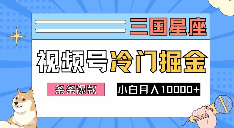 2024视频号三国冷门赛道掘金，条条视频爆款，操作简单轻松上手，新手小白也能月入1w-皮皮网创