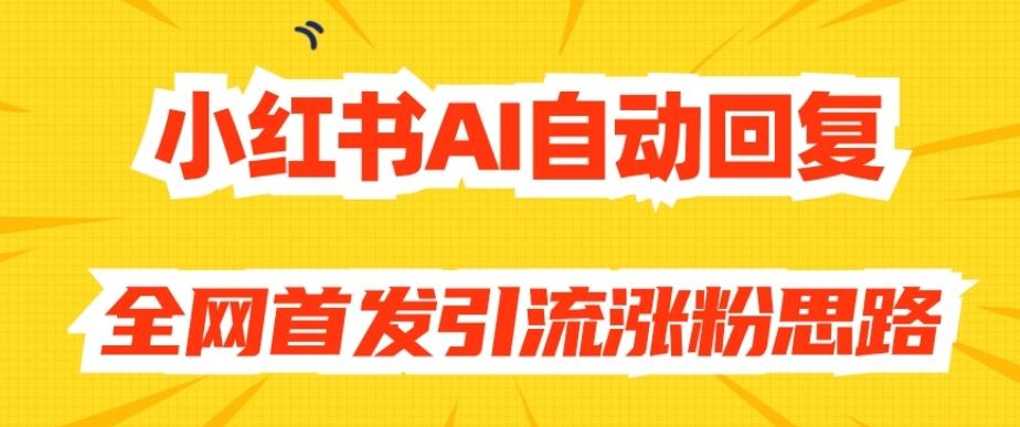 【原创开发】小红书AI自动回复，全网首发引流涨粉思路-皮皮网创