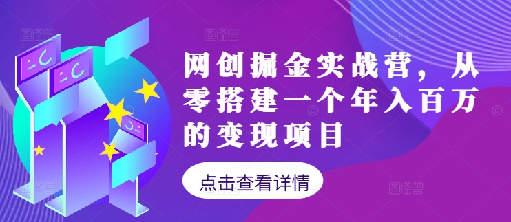 网创掘金实战营，从零搭建一个年入百万的变现项目(持续更新)-皮皮网创