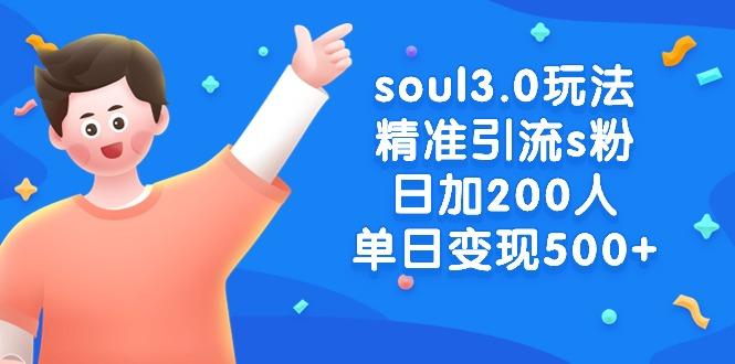 soul3.0玩法精准引流s粉，日加200人单日变现500+-皮皮网创