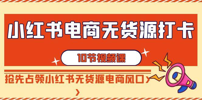 小红书电商-无货源打卡，抢先占领小红书无货源电商风口(10节课)-皮皮网创
