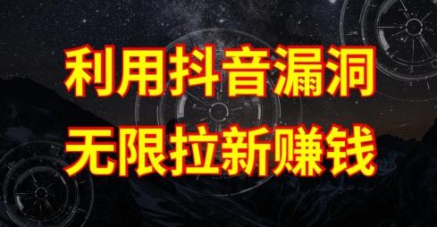 利用抖音链接漏洞，无限拉新赚钱【漏洞原理+操作流程】【揭秘】-皮皮网创