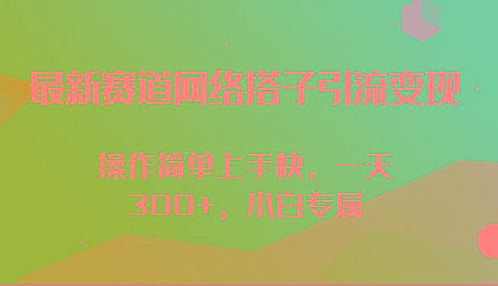 最新赛道网络搭子引流变现!!操作简单上手快，一天300+，小白专属-皮皮网创