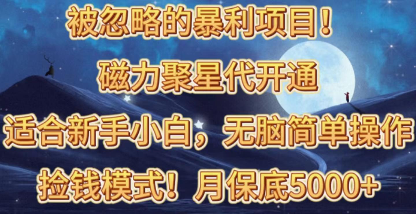 被忽略的暴利项目！磁力聚星代开通捡钱模式，轻松月入五六千-皮皮网创