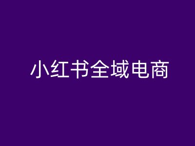 小红书全域电商，小红书电商教程-皮皮网创