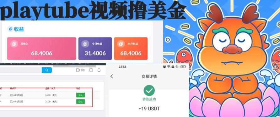 外面收费12000的playtube撸美金项目，单日收益30美金+工作室可批量搞【揭秘】-皮皮网创