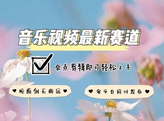 音乐视频赛道最新玩法，纯原创不违规，可所有平台同时发布，会点剪辑即可轻松拿捏【揭秘】-皮皮网创