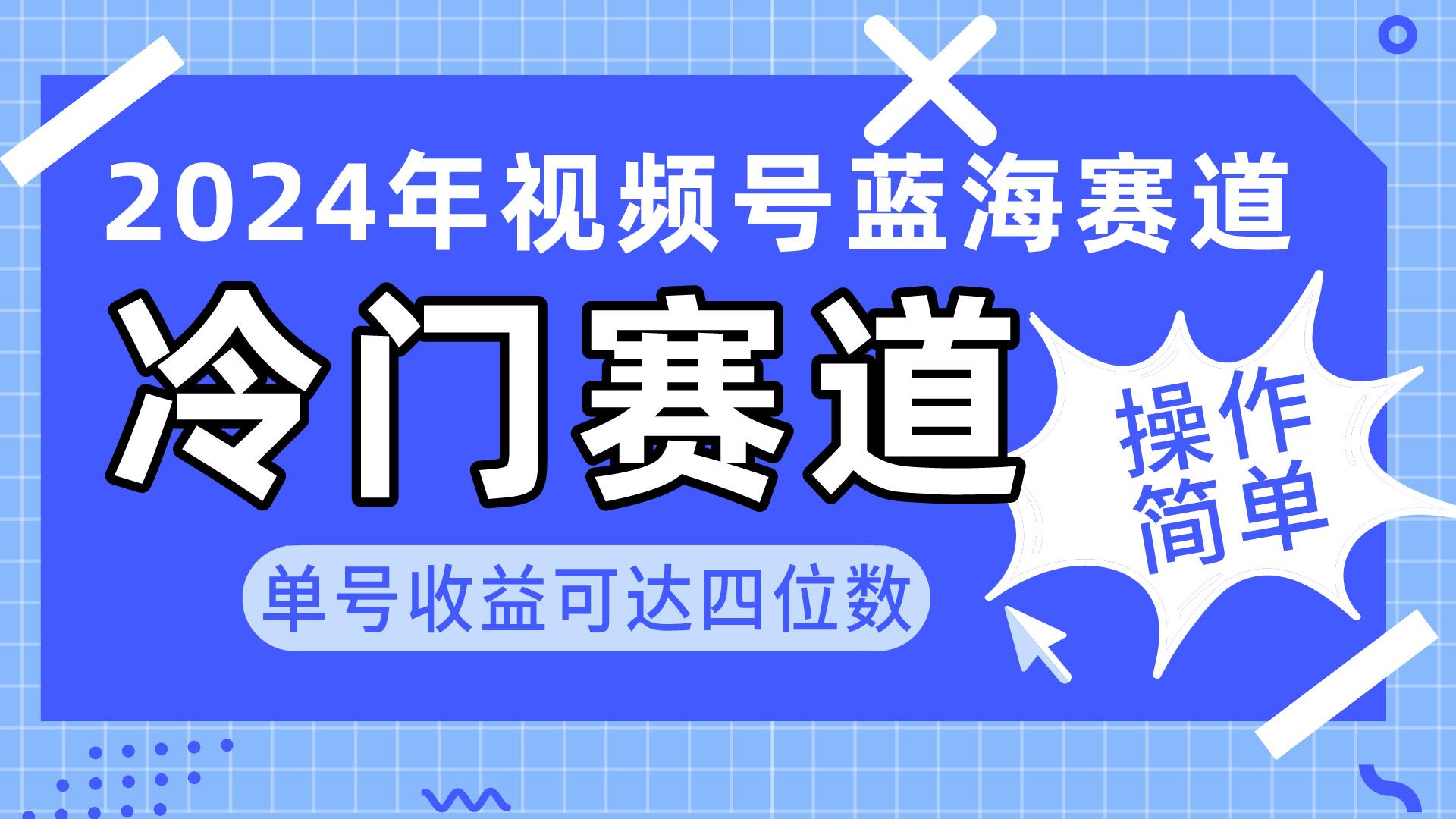 2024视频号冷门蓝海赛道，操作简单 单号收益可达四位数(教程+素材+工具-皮皮网创