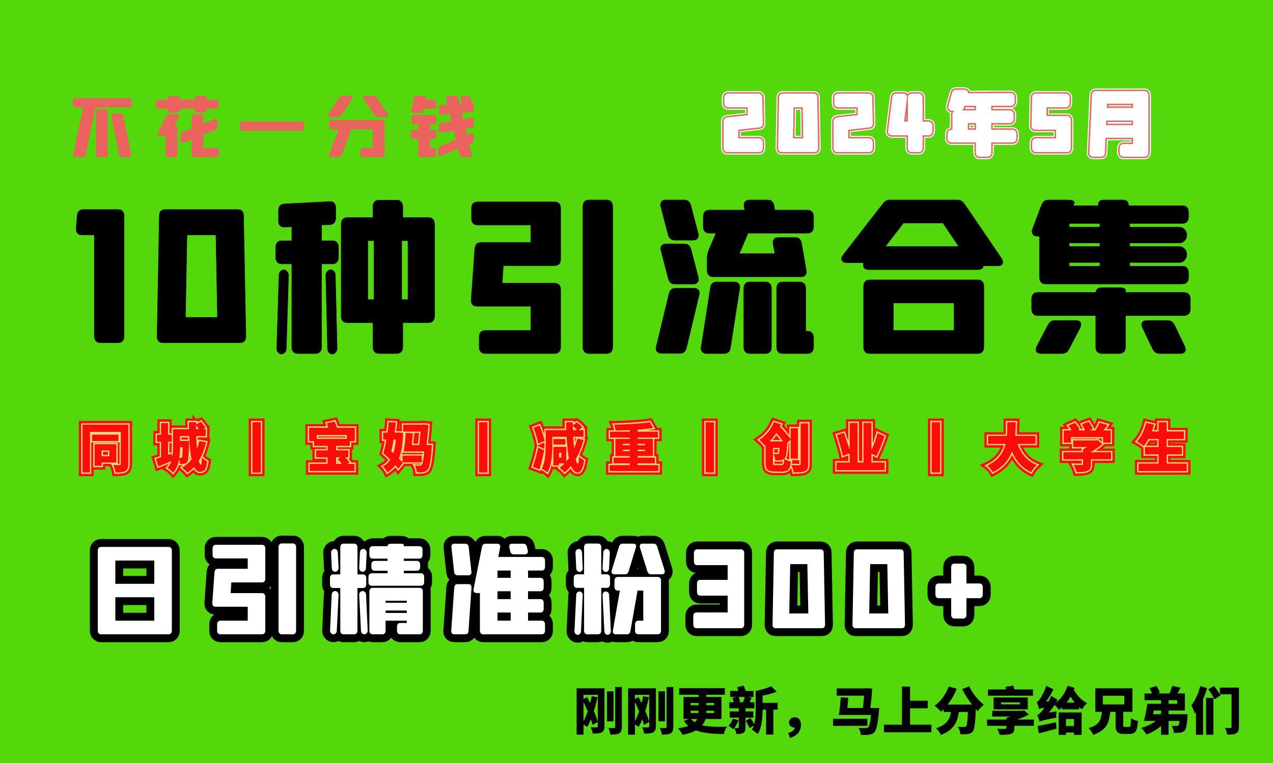 0投入，每天搞300+“同城、宝妈、减重、创业、大学生”等10大流量！-皮皮网创