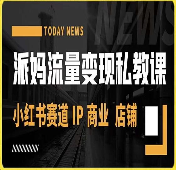 派妈流量变现私教课，小红书赛道IP  商业  店铺 -皮皮网创