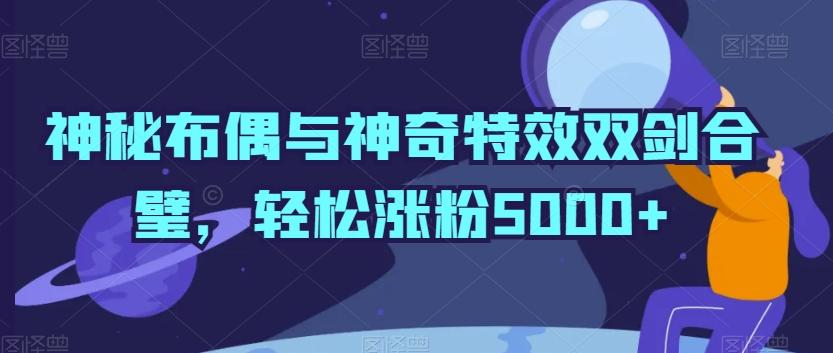 神秘布偶与神奇特效双剑合璧，轻松涨粉5000+【揭秘】-皮皮网创