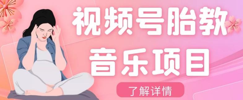 视频号胎教音乐项目，操作简单，0成本利润自己定，单日300+-皮皮网创