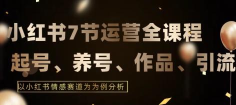 7节小红书运营实战全教程，结合最新情感赛道，打通小红书运营全流程【揭秘】-皮皮网创