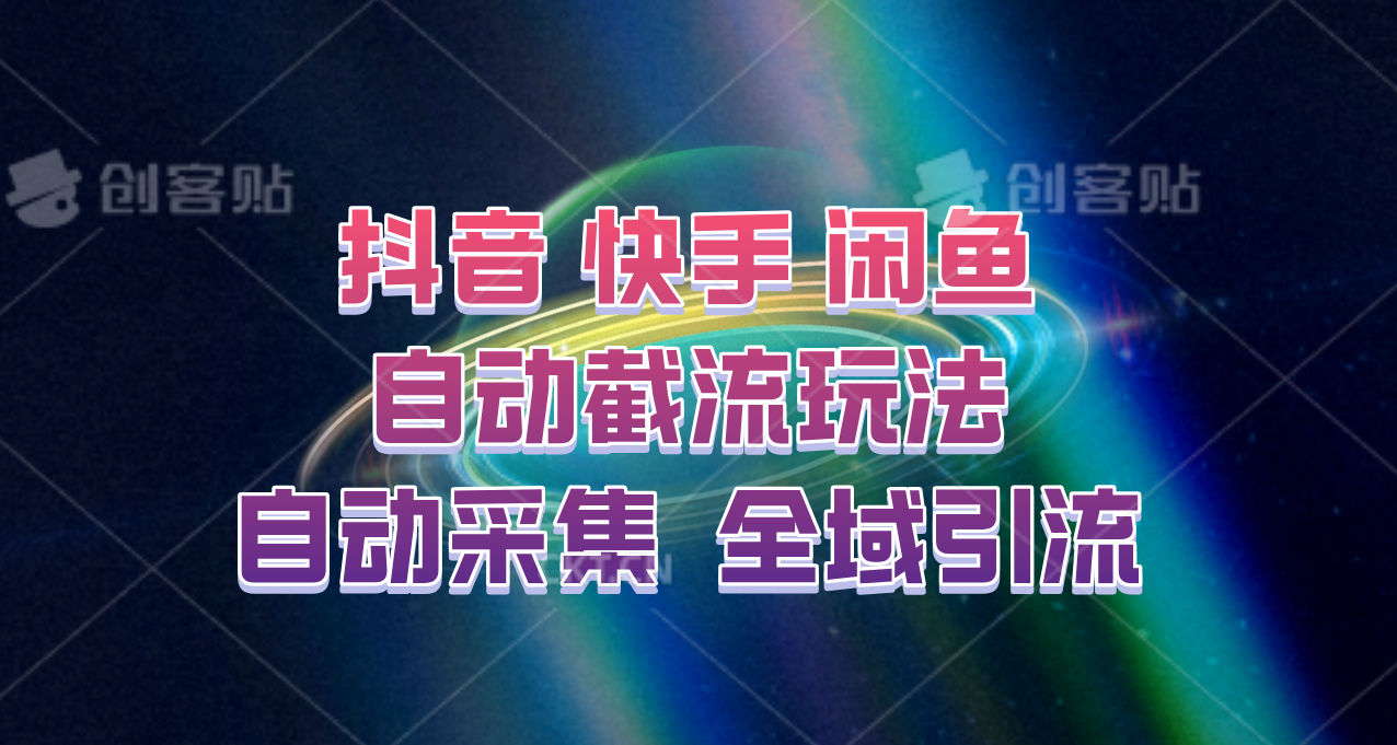 快手、抖音、闲鱼自动截流玩法，利用一个软件自动采集、评论、点赞、私信，全域引流-皮皮网创