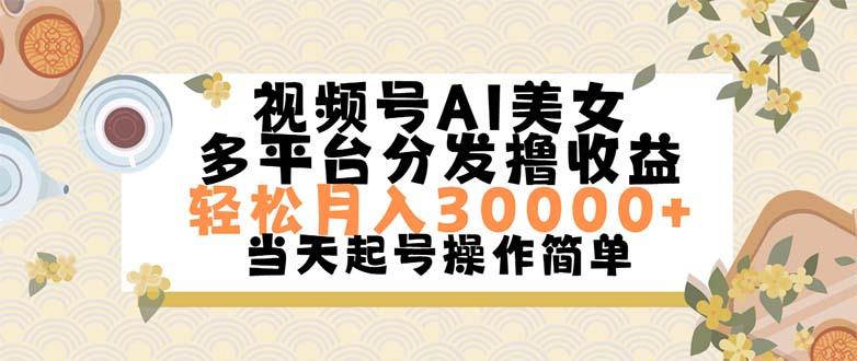 视频号AI美女，轻松月入30000+,操作简单轻松上手-皮皮网创