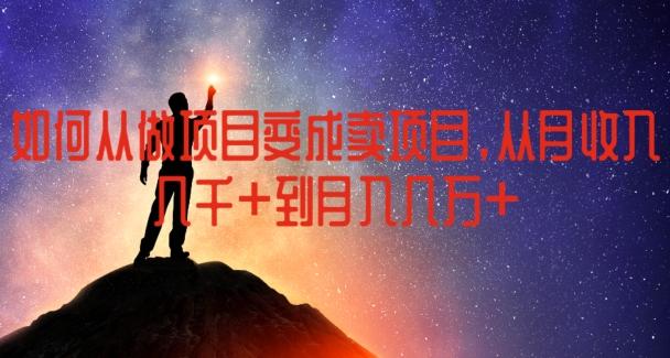 如何从做项目变成卖项目，从月收入几千到月入几万【揭秘】-皮皮网创