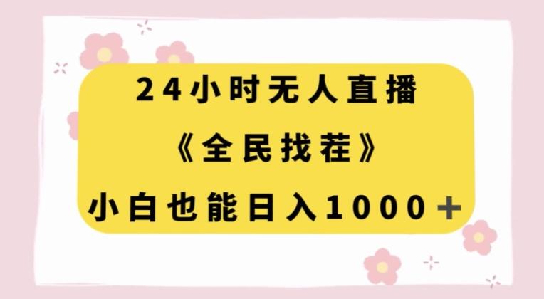 24小时无人直播，全民找茬，小白也能日入1000+【揭秘】-皮皮网创