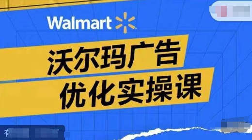 沃尔玛广告优化实操课，广告报告实操讲解，广告如何提高转化和ROAS等-皮皮网创