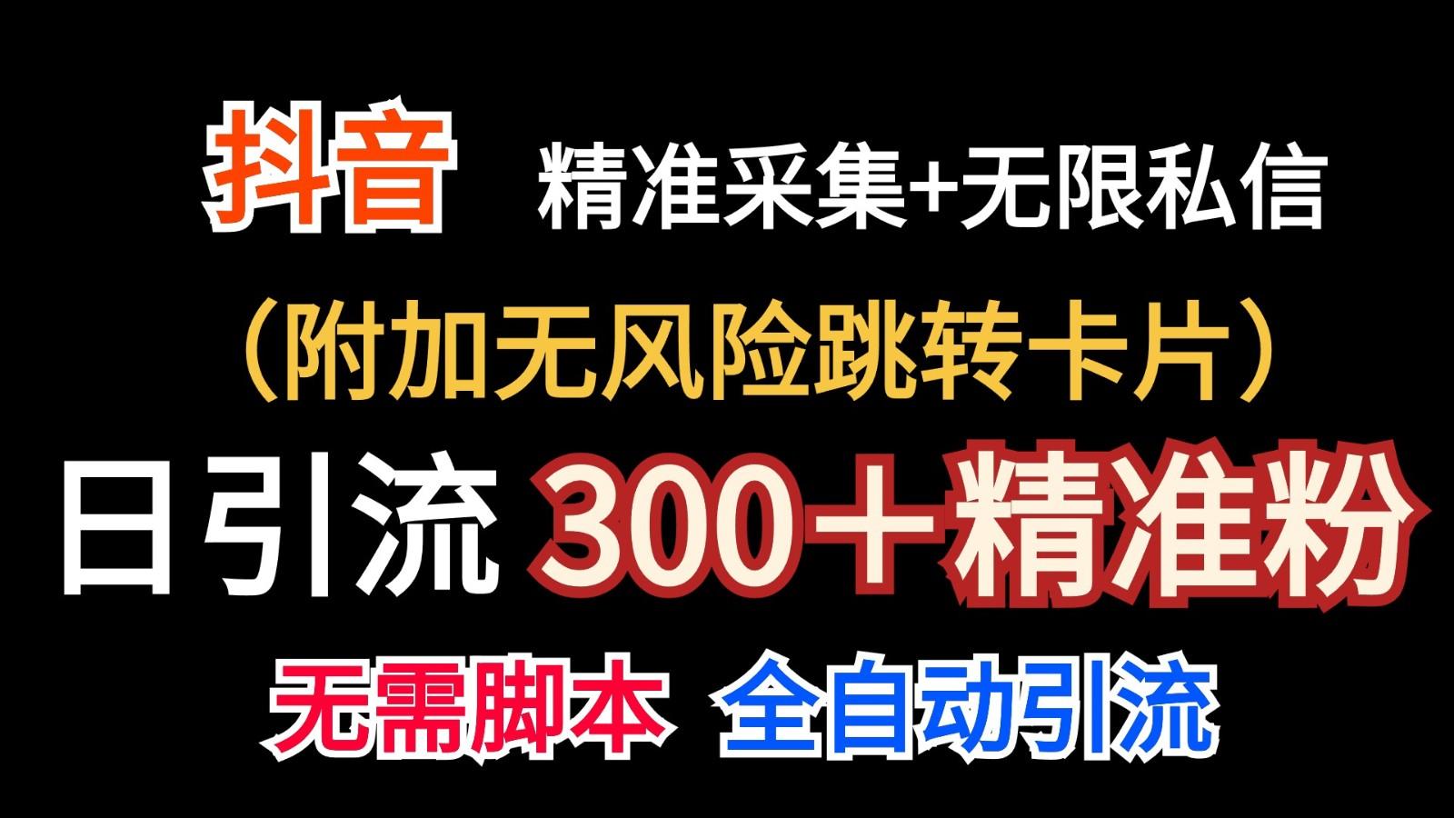 抖音无限暴力私信机(附加无风险跳转卡片)日引300＋精准粉-皮皮网创