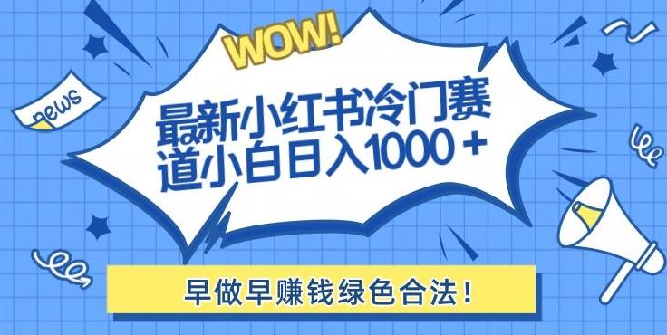 最新小红书冷门赛道日入1000+一部手机小白轻松-皮皮网创