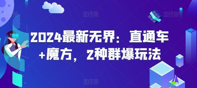 2024最新无界：直通车+魔方，2种群爆玩法-皮皮网创