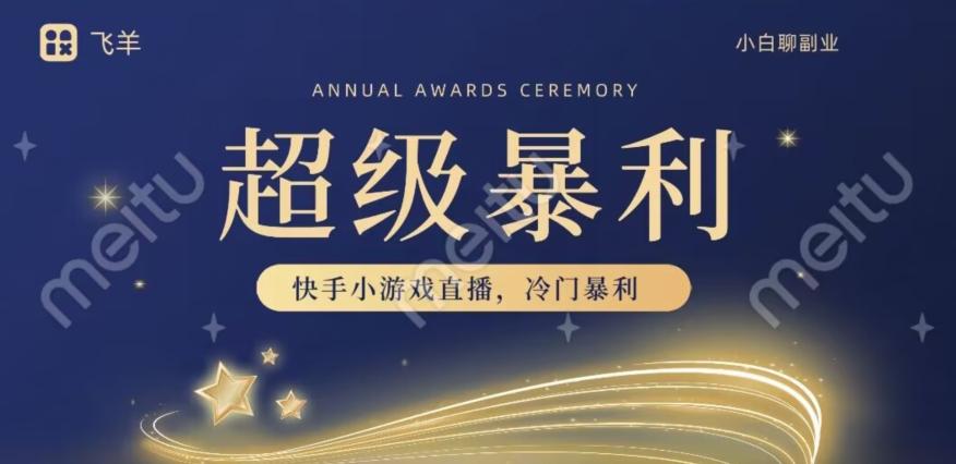 快手官方暴利冷门小游戏无人直播，小白一台电脑即可操作，轻松月入10w+-皮皮网创