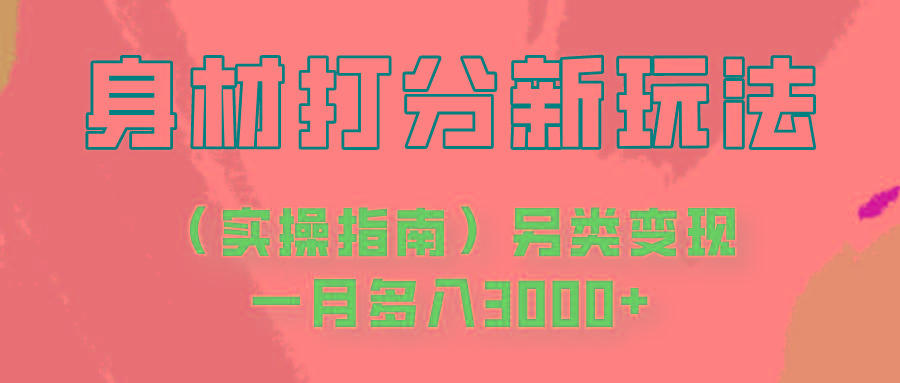身材颜值打分新玩法(实操指南)另类变现一月多入3000+-皮皮网创
