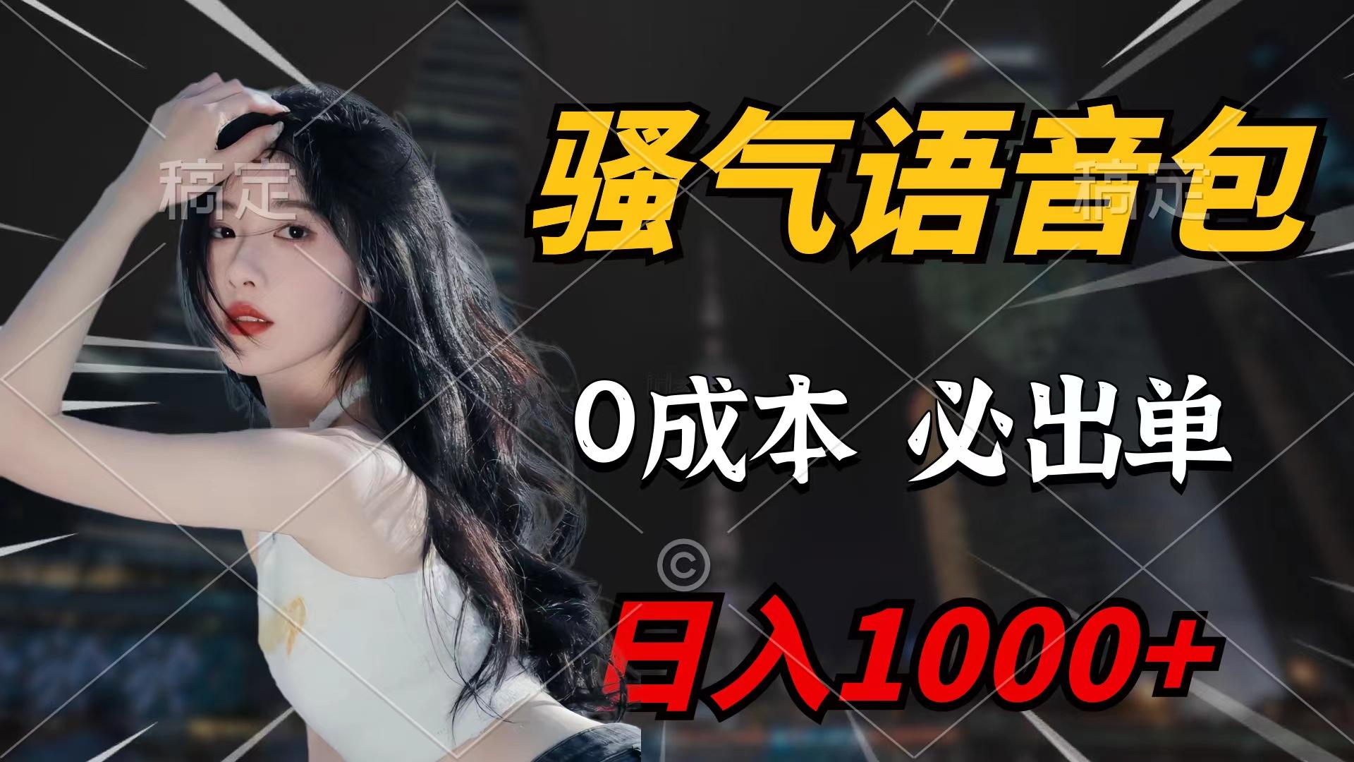 (9517期)骚气语音包，0成本一天1000+闭着眼也能出单-皮皮网创
