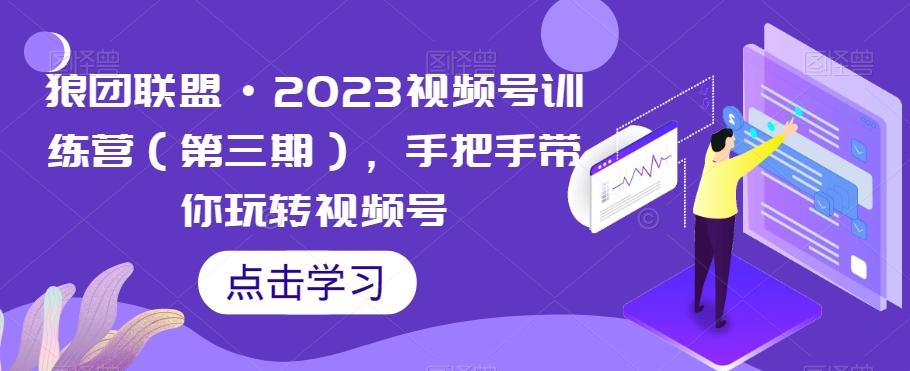 狼团联盟·2023视频号训练营（第三期），手把手带你玩转视频号-皮皮网创