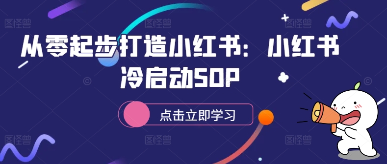 从零起步打造小红书：小红书冷启动SOP-皮皮网创