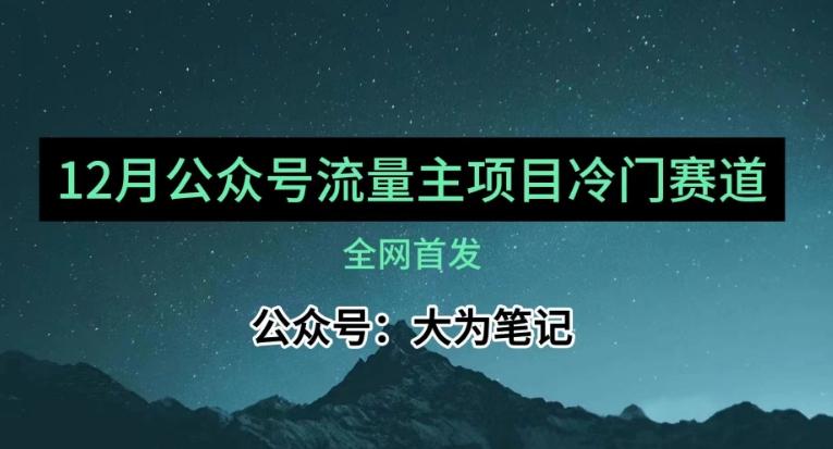 12月份最新公众号流量主小众赛道推荐，30篇以内就能入池！-皮皮网创