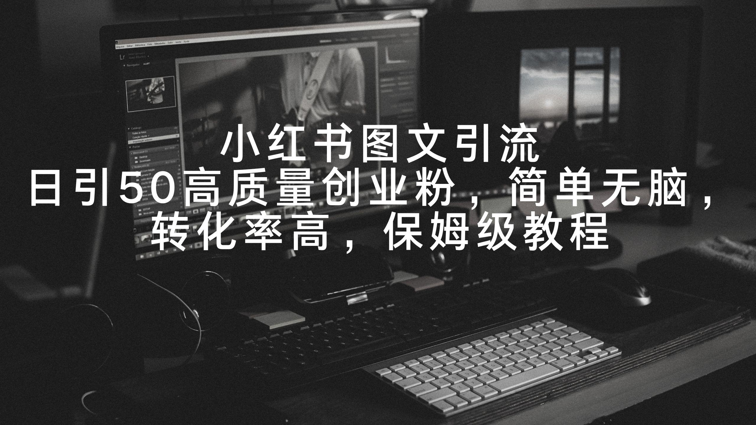 小红书图文引流，日引50高质量创业粉，简单无脑，转化率高，保姆级教程-皮皮网创